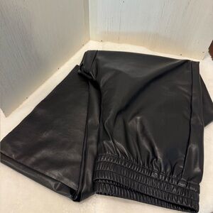 H&M Black Faux Leather Pants